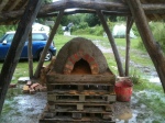 Front view of oven